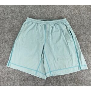 Lululemon Pace Breaker Shorts 9" Mens XXL Blue Check Pattern Lined Athleisure